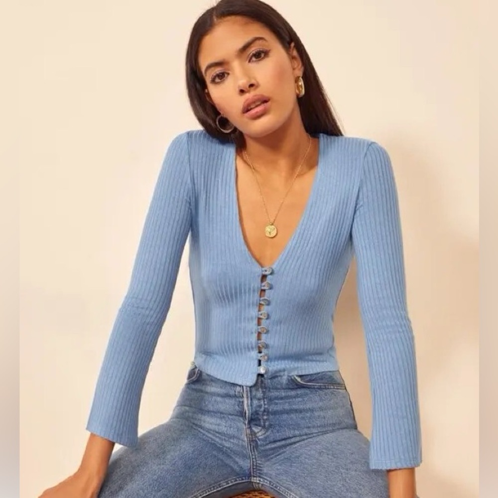 Reformation Gellar Top (Blue)